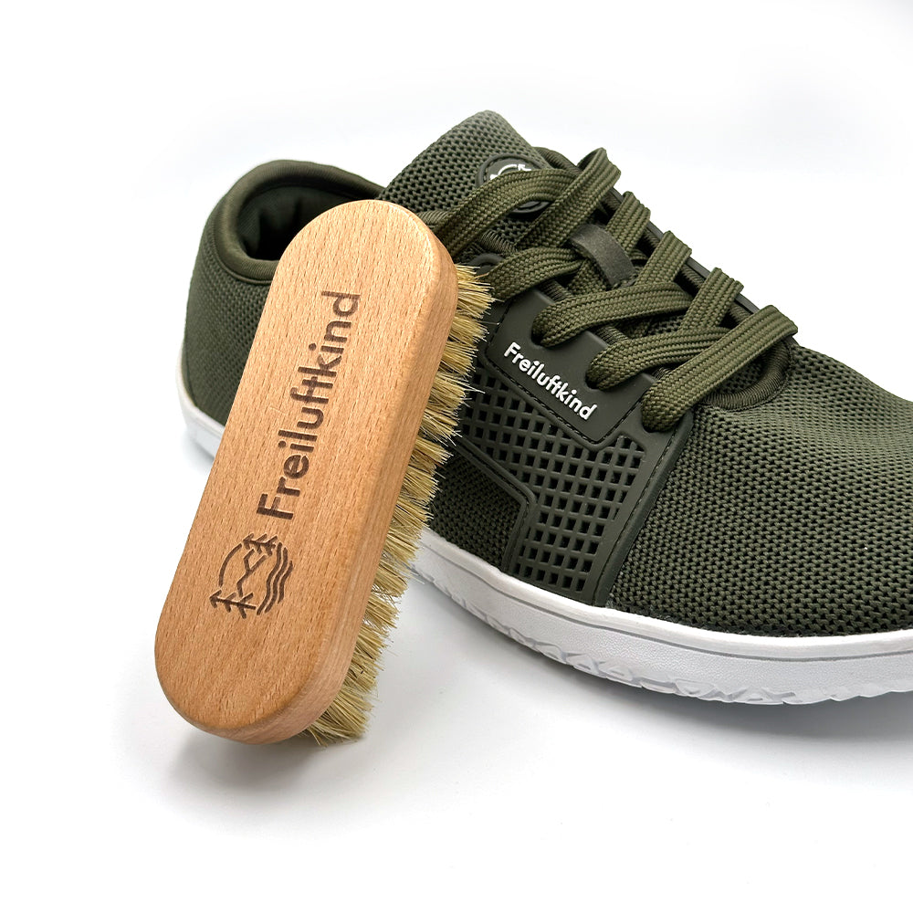 Cepillo para zapatos - madera natural con cerdas naturales